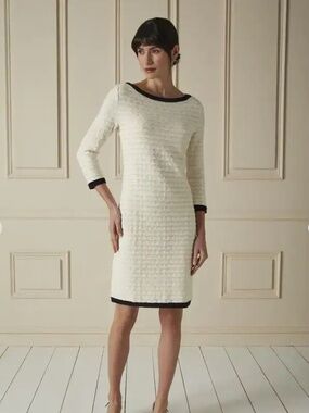Chanel Cotton Cream Textured Knit Dress | FR Size 36 | US Size 4-6 | 2012 Collec